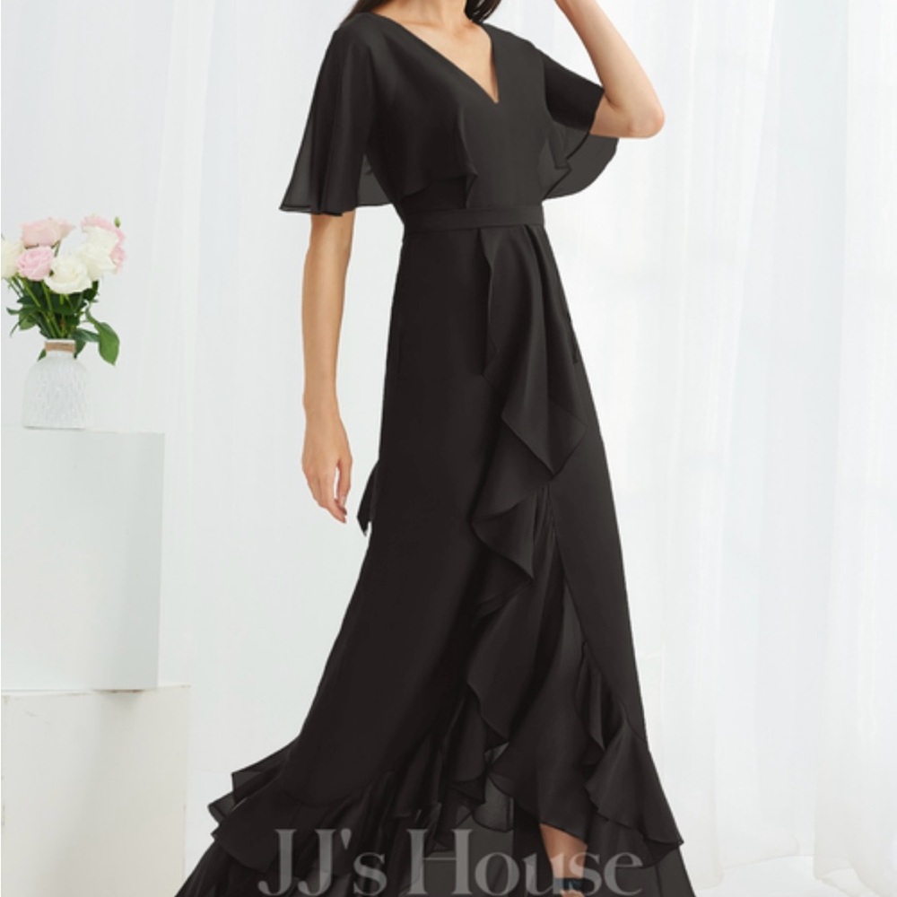 Black Chiffon Cocktail Dress